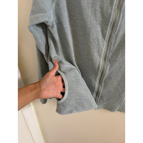 Marc Ware Hot Cotton Sweatshirt Womens Medium Blue Hoodie Full Zip Bohemian - Picture 5 of 11